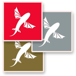 Best 'Flying Fish' Sticker Set - Kiteshop.com