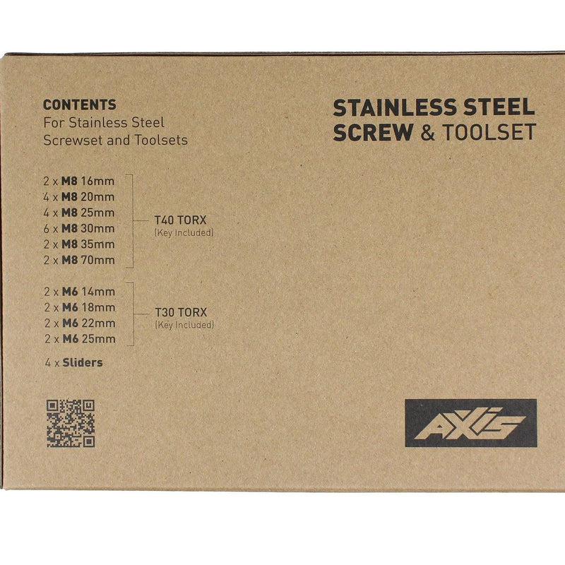 Axis Stainless Screwset and Toolset - Kiteshop.com